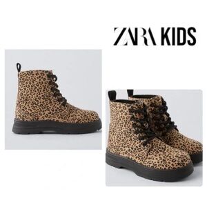 Zara Toddler Girl Animal Print Boots